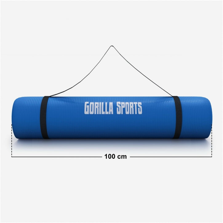 Gorilla Sports Yogamat Deluxe 190 x 100 x 1,5 cm Royal Blue