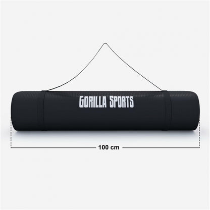 Yogamat Deluxe 190 x 100 x 1,5 cm Zwart Gorilla Sports