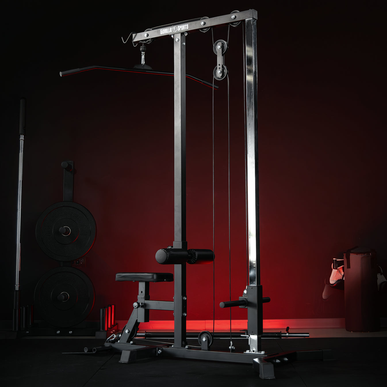 Lat pulley station wit