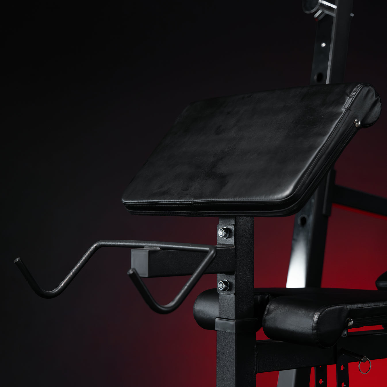 Halterbank met squat rack wit