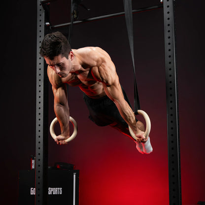 Anneaux de gymnastique en bois