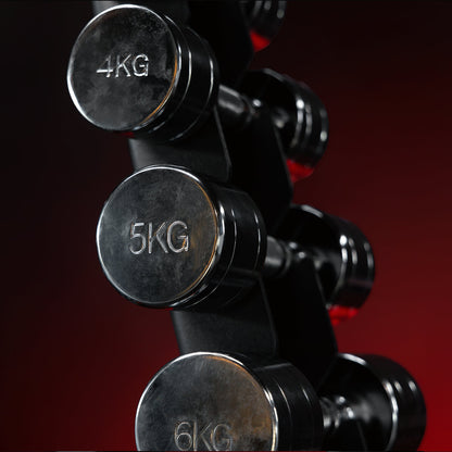 Dumbell set 2 kg (2 x 1 kg) Chrome