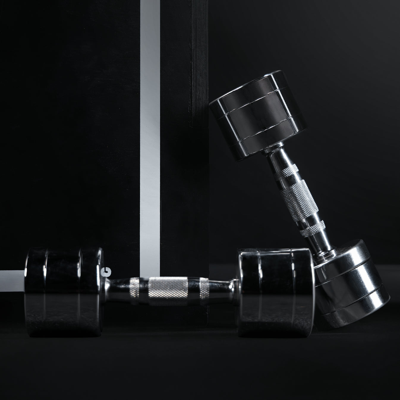 Dumbell set 2 kg (2 x 1 kg) Chrome