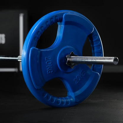 Halterschijf 2,5 kg gripper gietijzer rubber coating - 30/31 mm