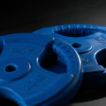 Halterschijf 2,5 kg gripper gietijzer rubber coating - 30/31 mm