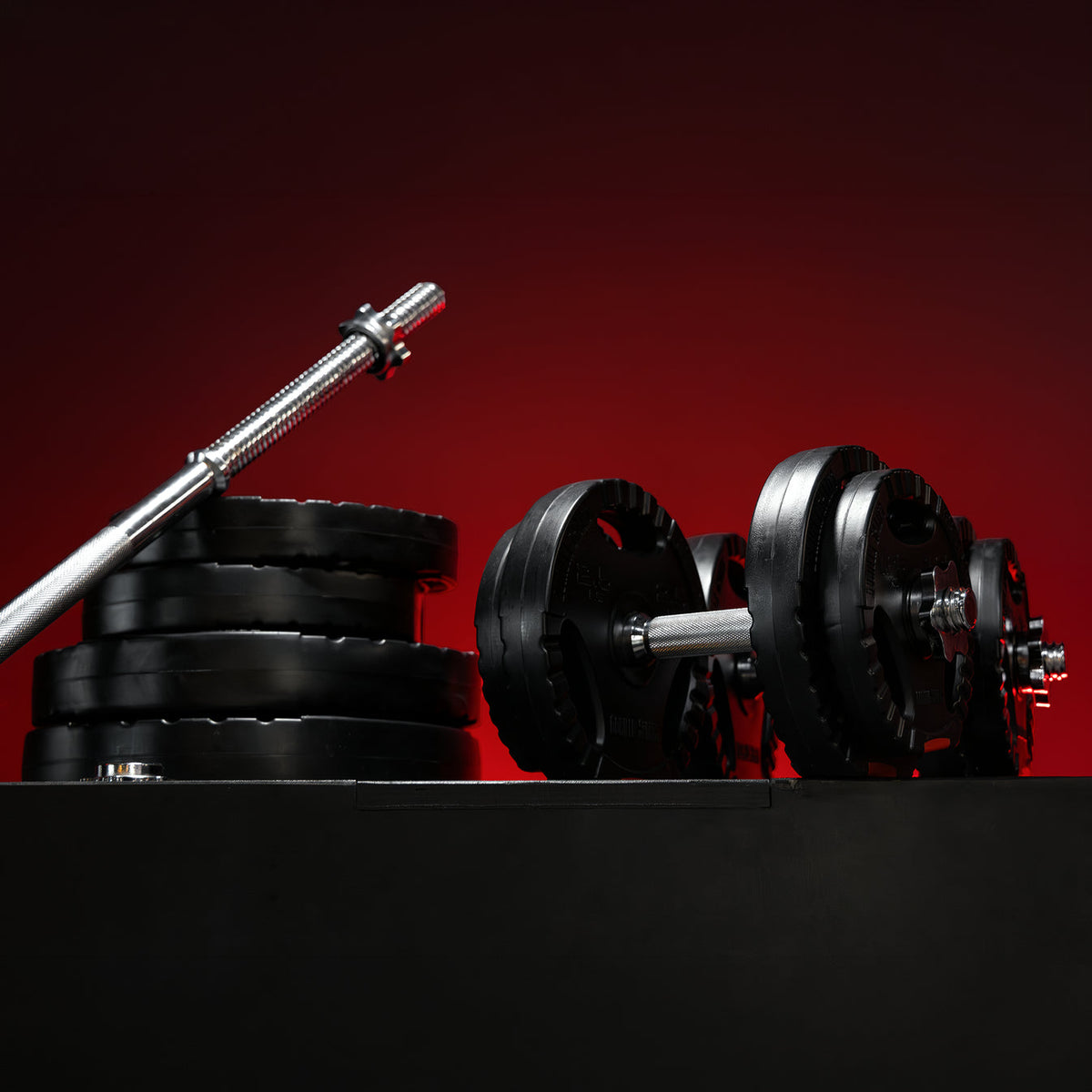 Barbell set 130 kg Gripper Plastic - 30 mm