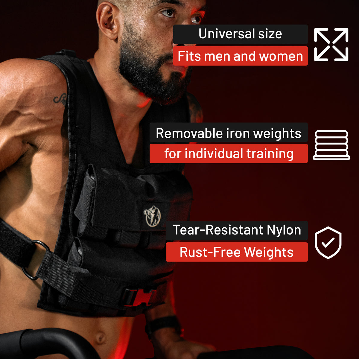 Adjustable weight vest 20 kg Pro