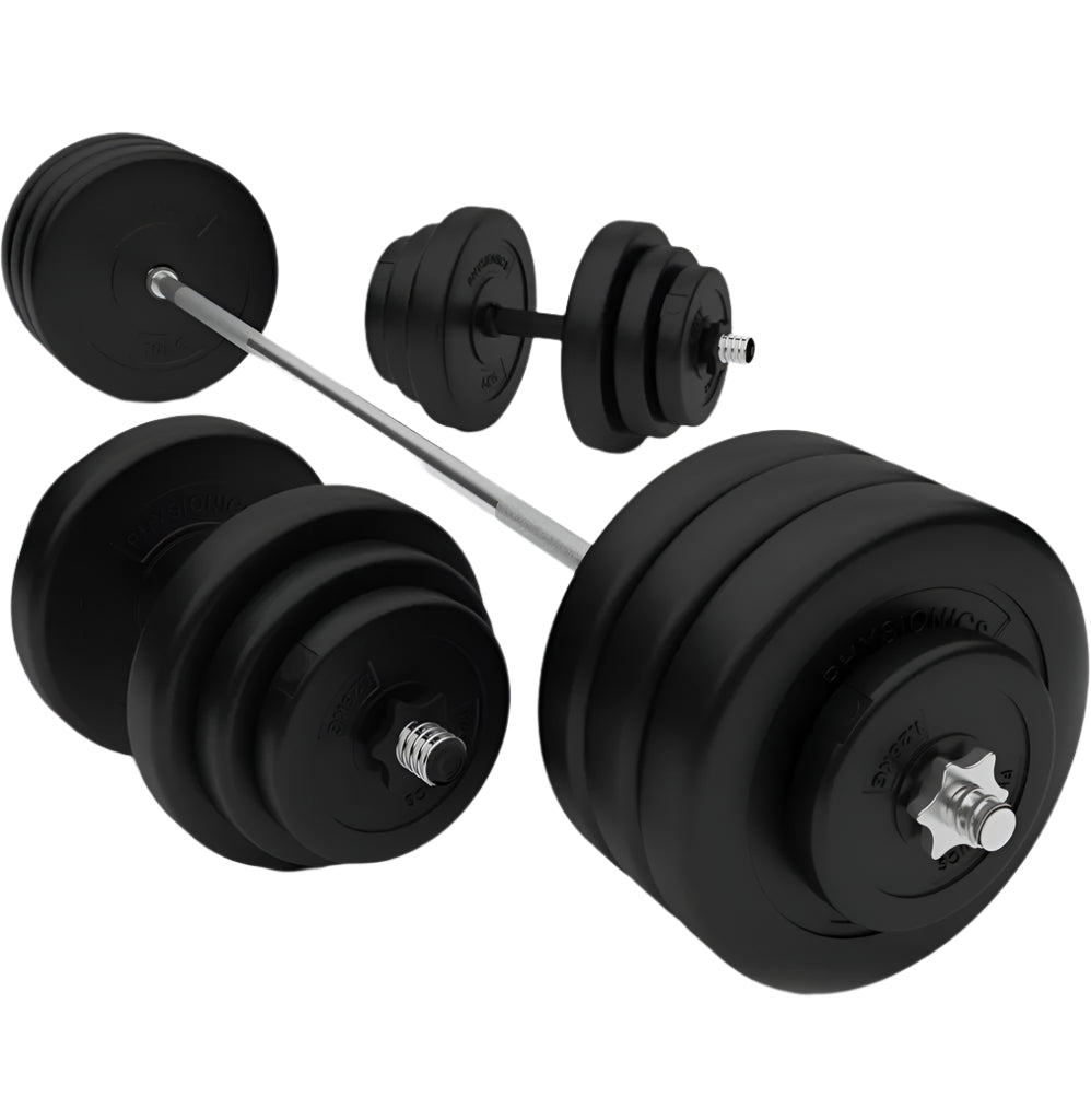 Physionics® Banc de Musculation avec Support de Barres - Pliable