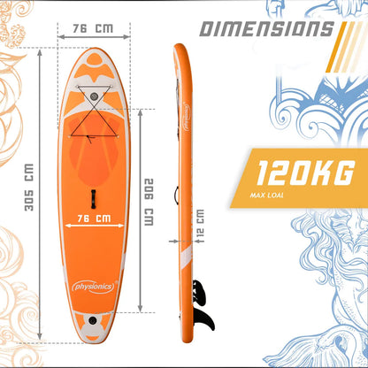 Planche de SUP Physionics 305 cm Ensemble complet Orange