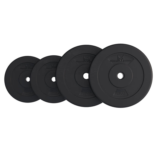 Value pack weight plates 30 kg - 2 x 5 + 2 x 10 kg - 25 mm