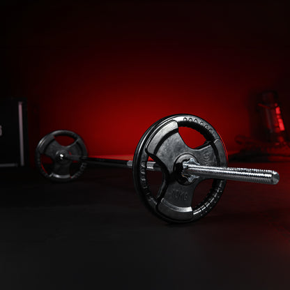 Weight Plate 10 kg Gripper Cast Iron Rubber Coating - 30/31 mm