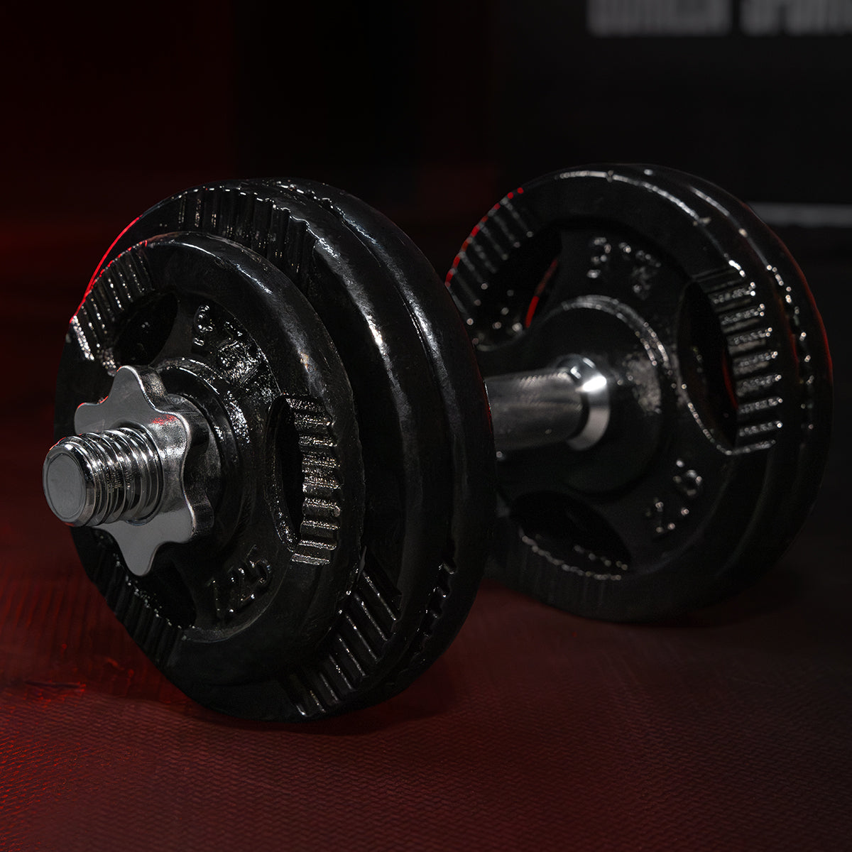 Halterschijf 20 kg gripper gietijzer zwart