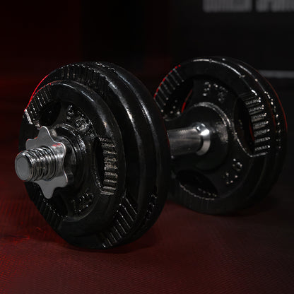 Halterschijf 20 kg gripper gietijzer zwart