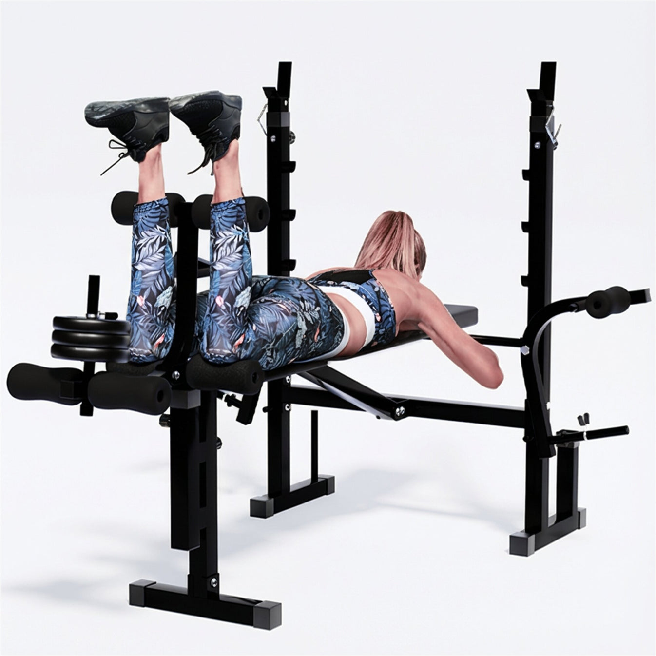 Banc de fitness multifonctionnel Physionics avec poulie dorsale