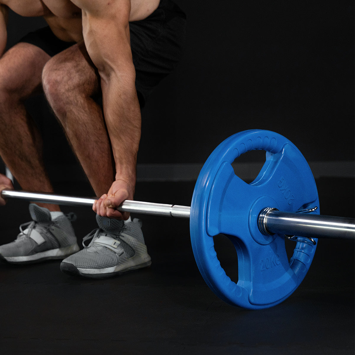 Olympische halterschijf 20 kg  Gripper Gietijzer Rubber Coating - 50/51 mm