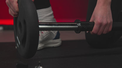 Aerobic Halterstang met verchroomd schijfopnamedeel 130 cm