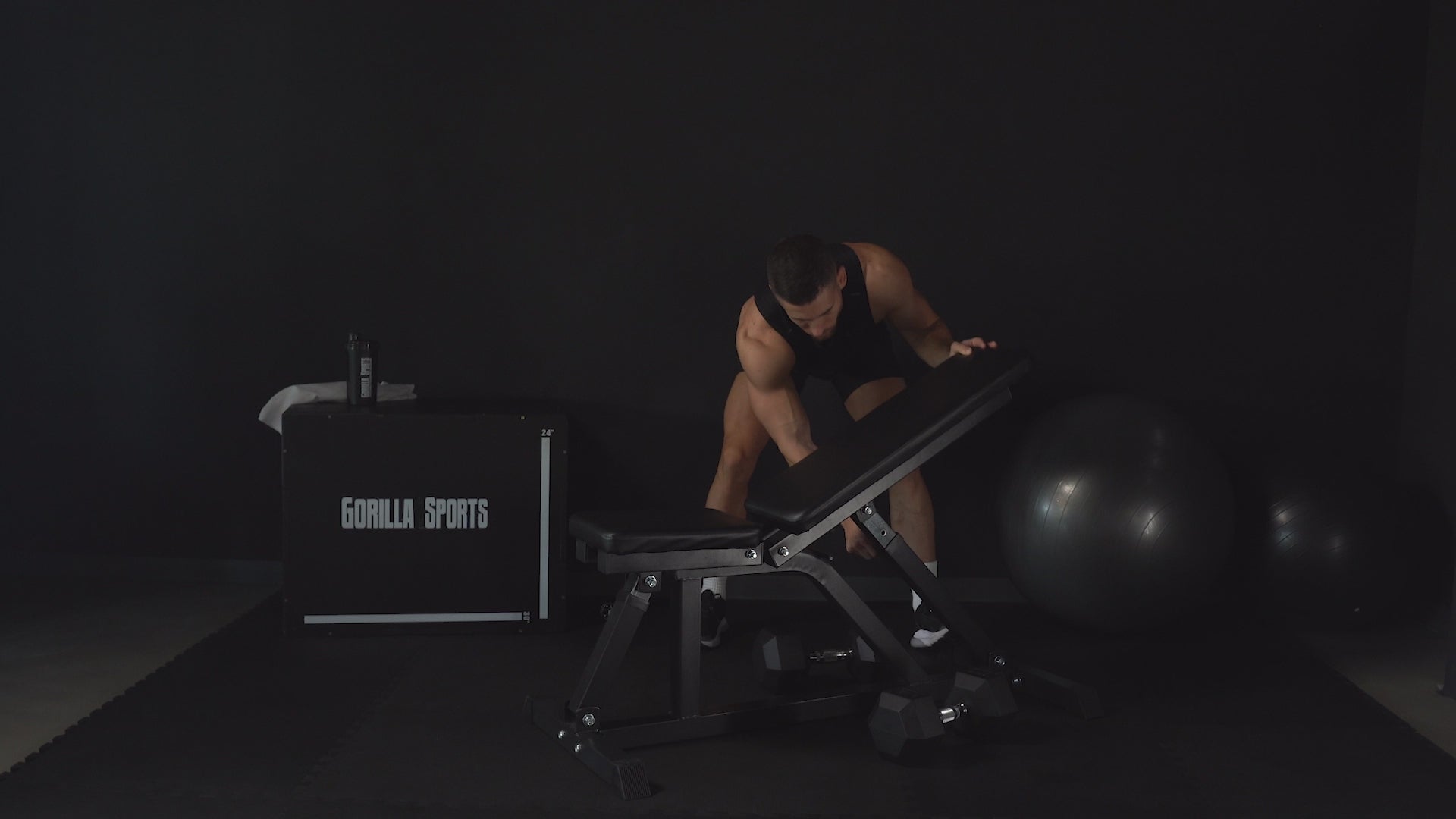 Multifunctionele Fitnessbank met verstelbare leuning en zitting