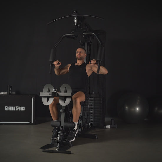 Krachtstation incl. 76,5 kg gewichten - All in one home gym