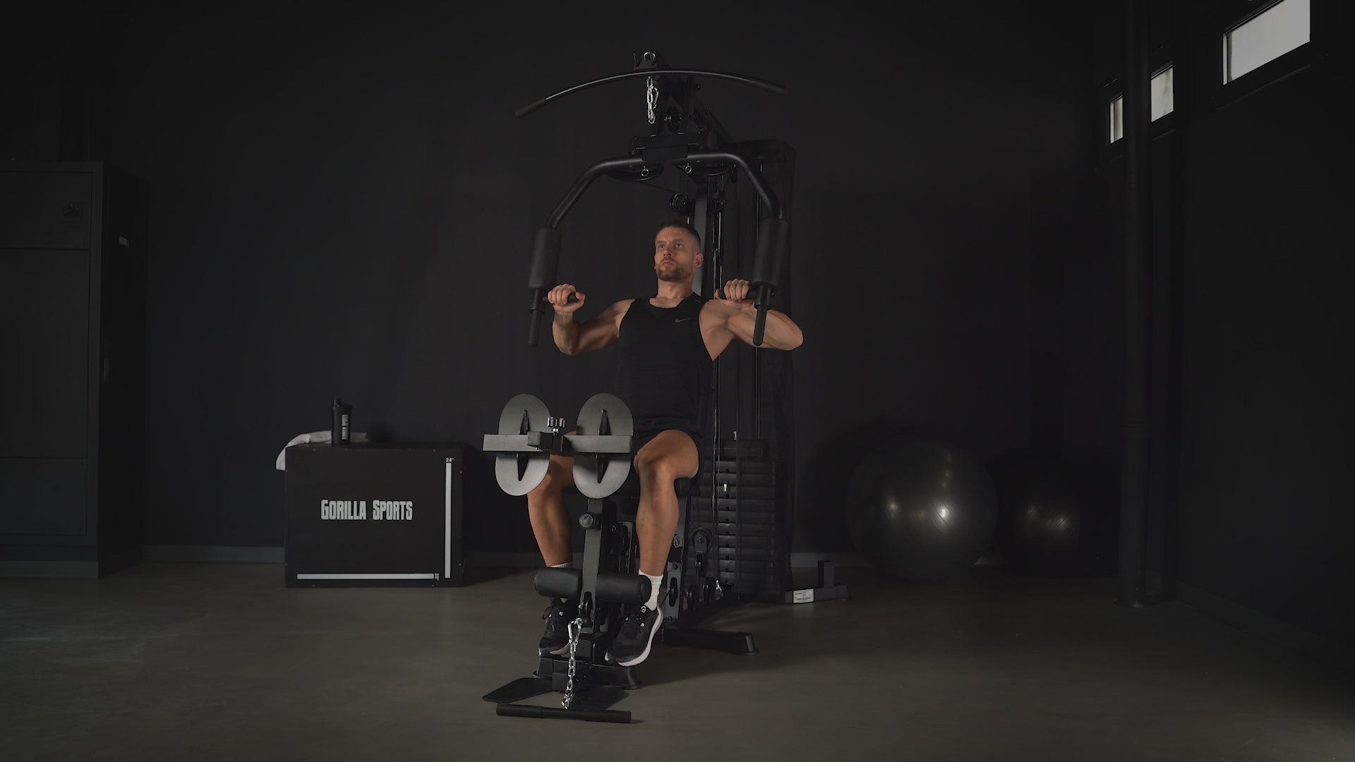 Krachtstation incl. 76,5 kg gewichten - All in one home gym