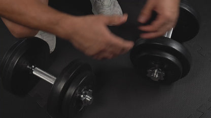 Ensemble d'haltères 20 kg en plastique