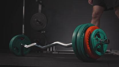 Kit EZ Curl 35 kg avec pince en fonte et revêtement en caoutchouc - Fermeture à vis 30 mm