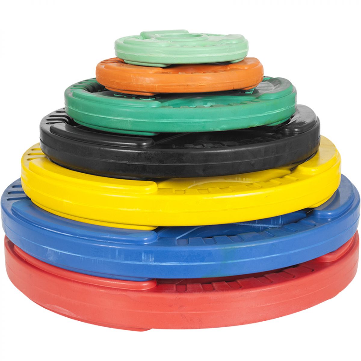 2 x 10 kg Olympische halterschijf Gripper Gietijzer (50/51 mm, rubber coating)