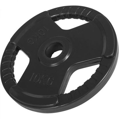 2 x 10 kg Olympische halterschijf Gripper Gietijzer (50/51 mm, rubber coating)