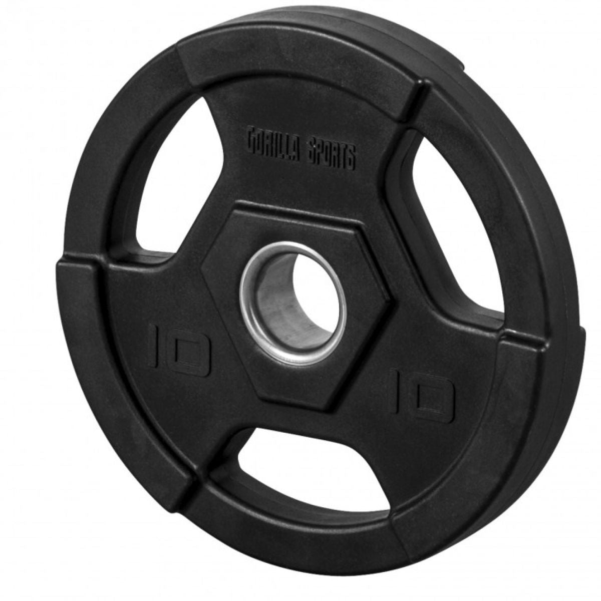 Gorilla Sports Olympische halterschijf 10 kg Gripper kunststof professioneel (50/51 mm)