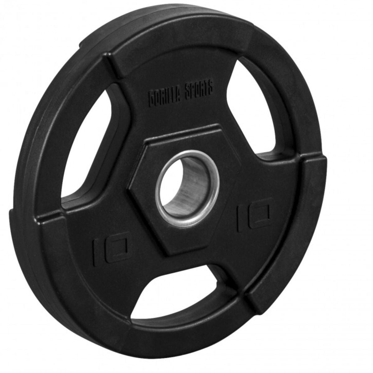 Gorilla Sports Olympische halterschijf 10 kg Gripper kunststof professioneel (50/51 mm)