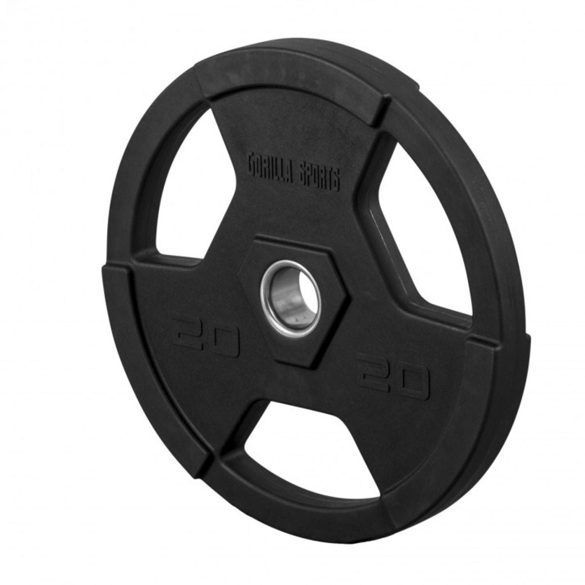 Gorilla Sports Olympische halterschijf 20 kg Gripper kunststof professioneel (50/51 mm)