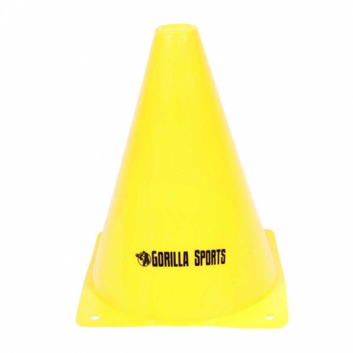 Gorilla Sports Set van 10 pionnen 17 cm geel