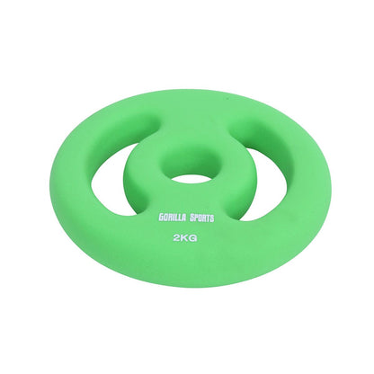 Vinyl halterschijven set 2 x 2 kg groen Gorilla Sports