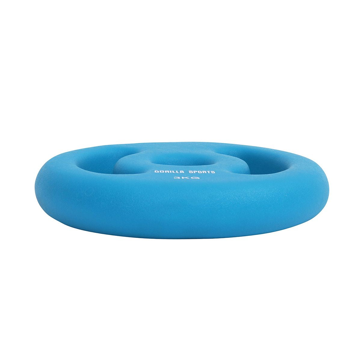 Vinyl halterschijven set 2 x 3 kg licht blauw Gorilla Sports