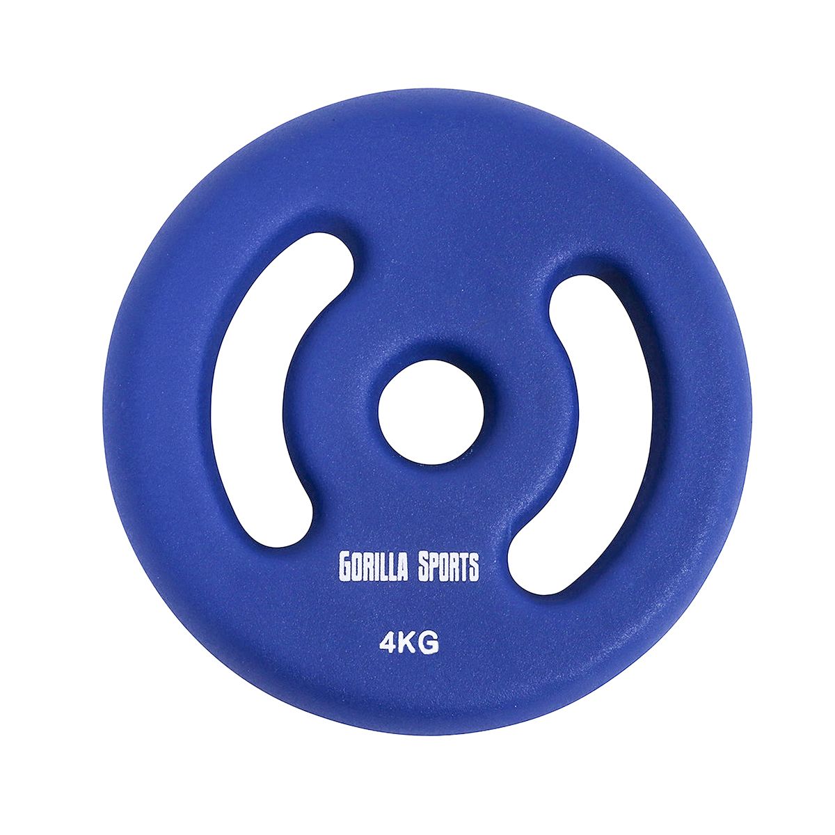 Vinyl halterschijven set 2 x 4 kg donker blauw Gorilla Sports