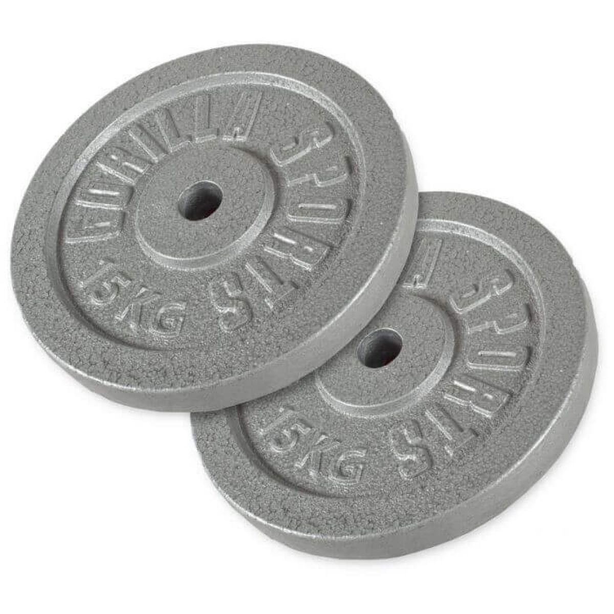 Voordeelbundel Halterschijven Gietijzer 2 x 15 kg Gorilla Sports