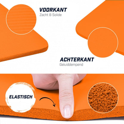 Gorilla Sports Yogamat Deluxe 190 x 60 x 1,5 cm Oranje